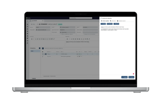 Nistia logiciel réparateur avec IA
